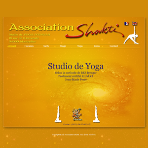 Intégration du visuel du site internet de Yoga Shakti Intégration du visuel du site internet de Yoga Shakti